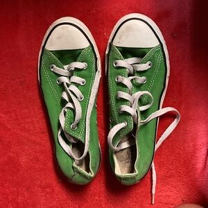 Green Kids Converse Sneakers - Classic Low-Top